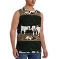 thumbnail image 2 of Xecao Cute Goat Baby Print Men's Tank Top: Sleek Sleeveless Tee for Casual Sports and Beach Occasions-Large, 2 of 7