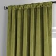 thumbnail image 4 of Half Price Drapes Signature Jalapeno Green Plush Velvet Hotel Blackout Curtains(1 Panel),50W X 84L, 4 of 6