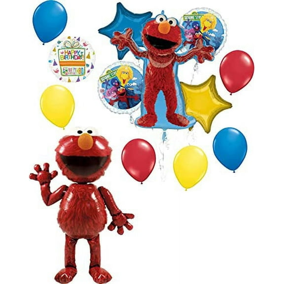 Elmo Birthday Party Supplies Giant 54 Inch Airwalkers Balloon Bouquet Decorations