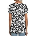thumbnail image 5 of Ichuanyi Womens Shirts , Women's Short Sleeve Print V-Neck T-Shirt Loose Casual Summer Tee Tops, 5 of 7