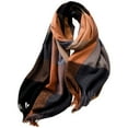 thumbnail image 6 of Womens Plaid Scarfs Soft Winter Long Scarves Thick Warm Lined Knit Wraps Scarf Cold Weather, 6 of 6