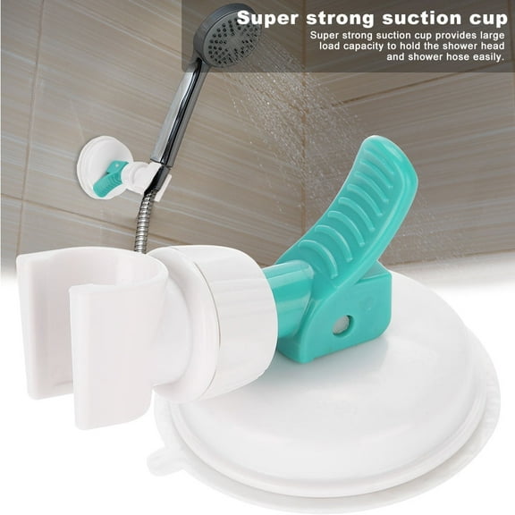 ANGGREK Adjustable Shower Head Holder Bathroom Suction Cup Handheld Shower Head Holder Mounting Bracket Plastic ABS for Marble Glass Metal Ceramic