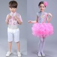 thumbnail image 2 of Disfraces de actuación para niños Falda de princesa de hada de las flores para niñas Falda de baile para niños Vestido de coro de estudiantes Falda con bolsa de pastel, 2 of 6