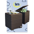 thumbnail image 1 of Serta Laguna Table d'Appoint de Rangement pour Patio en Osier, Brun, 1 of 9