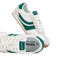 thumbnail image 3 of LUCKY STEP Retro Sneakers Thin Sole Lace up Lightweight Casual Shoes,White&Green,Womens, 3 of 6