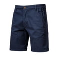 thumbnail image 5 of Summer new cotton casual shorts men's straight slim fit five-quarter pants large size solid color men's wear-khaki-32, 5 of 7