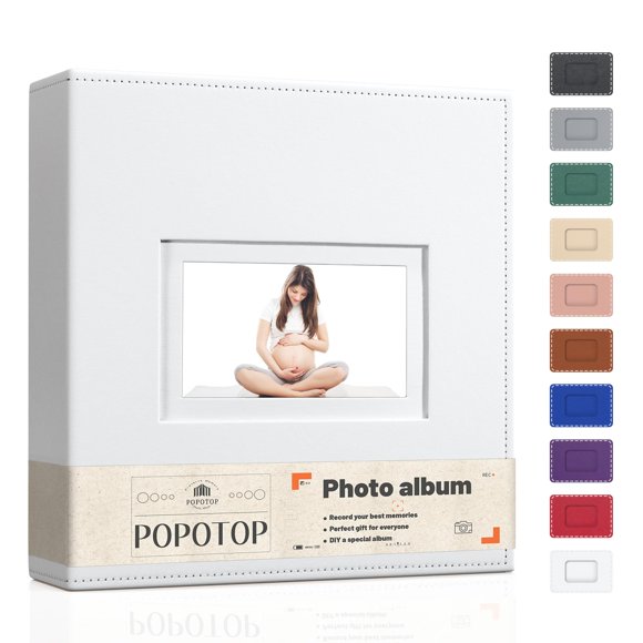 Álbum de fotos Popotop 4x6 300 bolsillos Tapa dura de piel