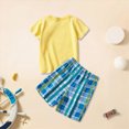 thumbnail image 4 of Wamejoo Boys Summer Outfits Baby Boy Toddler Boy Outfits Dinosuar Prints T Shirt Tops Shorts Set 12 18 24 Month 3T 4T 5T 6T 7T, 4 of 6