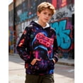 thumbnail image 2 of Lanbubble Boys' 3D Graphic Pullover Hoodie Long Sleeve Hooded Sweatshirt with Kangaroo Pocket Sizes 7-14Y, 2 of 7