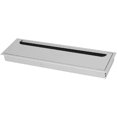 thumbnail image 4 of Cubierta de orificio de ojal de Cable de alambre rectangular de Metal con cerdas para mesa de escritorio de computadora, caja de alambre de aleación de aluminio para computadora de escritori, 4 of 5