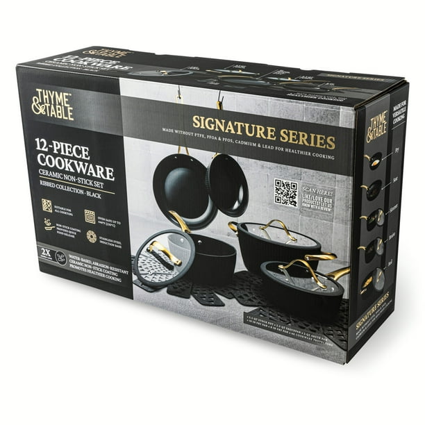 Thyme 12-Piece Cookware - Cookware sales for ecommerce - Walmart