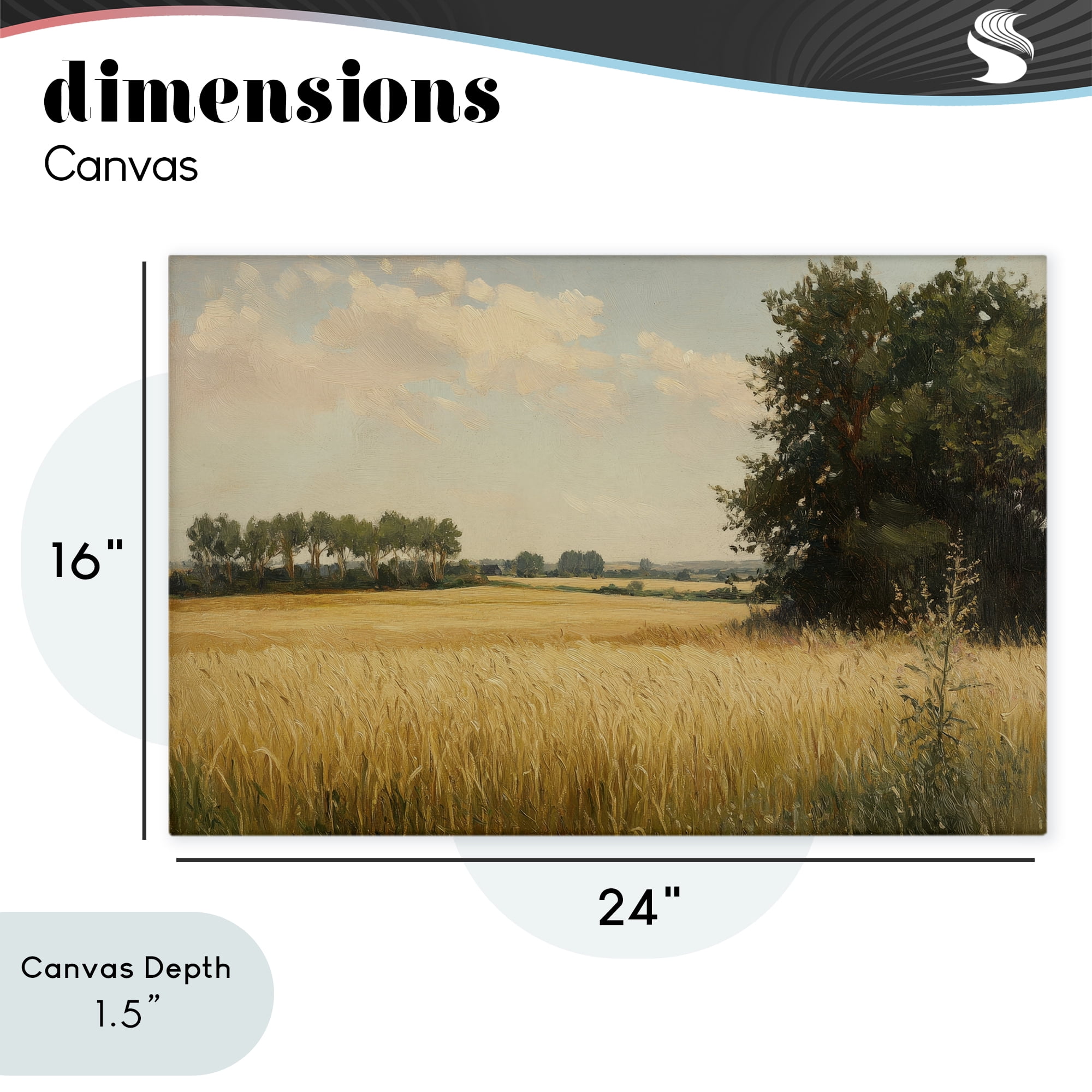 Stupell Industries Where The Wheat Grows Canvas Wall Art, design by Petal Prints Design