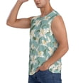 thumbnail image 3 of Haiem Men's Lilies Flowers Print Tank Tops Summer Sleeveless Cut Off Workout T-Shirts Fitness Vest Athletic Undershirts-Medium, 3 of 8