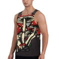 thumbnail image 2 of Fotbe Red Mushrooms Pattern Men's Quick Dry Workout Tank Top Gym Muscle Tee Fitness Bodybuilding Sleeveless T Shirt Breathable Workout Shirt-Small, 2 of 9