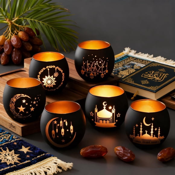 Portavelas SHMILMH Ramadan Mubarak, portavelas, 6 unidades