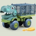 thumbnail image 1 of Coche camión de transporte para , camión contenedor portátil interesante, vehículo de ingeniería desmontabl verde Yotijar Camión de transporte de dinosaurios, 1 of 10