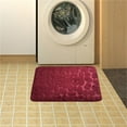 thumbnail image 5 of Bathroom Rugs Sets 2 Piece With Toilet Rugs U Shaped Enlarge Thicken Bath Mat Set With PVC Non Slip Rubber Backing Microfiber Shag Rug For Bathroom Decoration Savings on Cleaning, 5 of 6