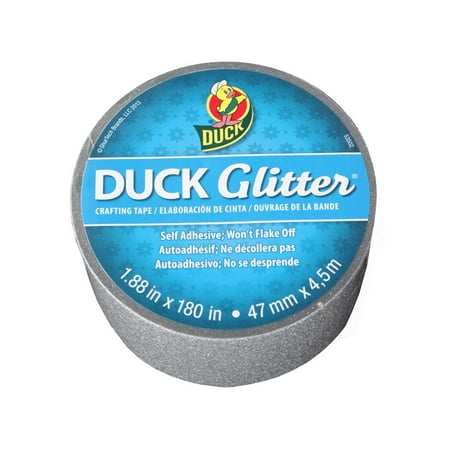 Duck Glitter Craft Tape 1.88"x5yd Silver