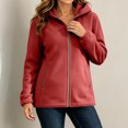 thumbnail image 2 of ClodeEU Women's Hooded Fleece Lined Jacket, Full Zip Warm Winter Outerwear with Side Pockets ,Women's S-XXXXL, 2 of 9