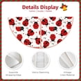 thumbnail image 3 of Daiia Ladybug And Heart Drawing Merry Christmas Tree Skirt , Xmas Large Lace-up Tree Skirt, Santa Snowflakes Rustic Home Decorations New Year Party Farmhouse Decor-48", 3 of 6