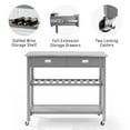 thumbnail image 3 of Crosley Chloe Stainless Steel Top Kitchen Cart in Gray, 3 of 3