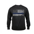 thumbnail image 2 of Rothco Long Sleeve Thin Blue Line T-Shirt,S, 2 of 3
