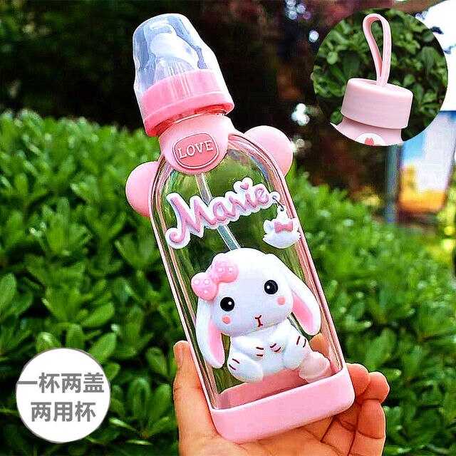 Kawaii Hello Kitty Baby Bottle Anime Cartoon Student Portable Pacifier