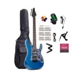 thumbnail image 1 of Beginner & Intermediate Full Size Electric Guitar – Blue Gloss, HSS Pickups, Tremolo Bridge, Maple Neck, 1 of 8