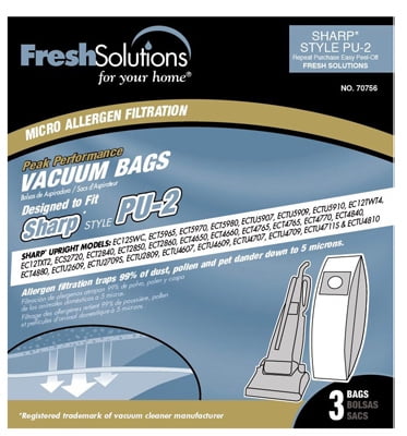 Vacuum Bags for Sharp PU-2 Replacement Bag PU2 6 