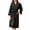 Black, variant on XMMSWDLA Plush Robes for Women, Fleece Fuzzy Womens Robe,Soft Warm Women's Bathrobe with Hood for Bath Spa Shower House Bathrobes for Women