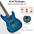 thumbnail image 4 of 6-String Electric Guitar with 20W Amplifier, H-H Pickup GST Stylish Tiger Stripe Electric Guitar Kit with Bag/Strap/Tremolo Arm/Amp Wire/Wrench Tool (Blue), 4 of 10