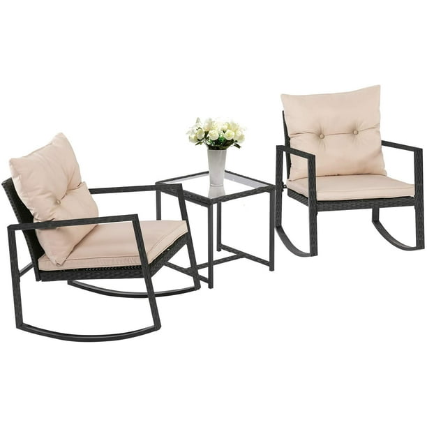 Fdw 3 Pieces Wicker Outdoor Set With A, High Quality Outdoor Furniture