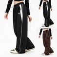 thumbnail image 3 of YUEHUA Women's Straight Leg Baggy Sweatpants Y2k Cool Parachute Pants Joggers Drawstring Track Pants for Women, 3 of 4