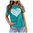 thumbnail image 1 of WEAIXIMIUNG T-Shirt d'Été pour Femmes Imprimé Confortable et à la Mode Haut Coloré à Manches Courtes, 1 of 3