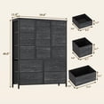 thumbnail image 3 of TROPOW 48-Inch Wide 15-Drawer Fabric Storage Cabinet with Wood-Grain Top & Metal Frame, Multi-Use Dresser for Clothes in Bedroom, Closet, Living Room, Entryway, and Hallway, 3 of 8