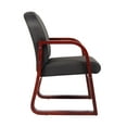 thumbnail image 4 of Boss Office Chaise de Réception à Base de Traîneau Rembourrée en Tissu, Noire, 4 of 8