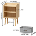 thumbnail image 7 of ENYOPRO Oak Night Stand with Drawer and Shelf, 2-Tier Storage End Table, Versatile Nightstand for Kids Adults, Modern End Side Table for Home and office, 7 of 7
