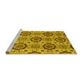 thumbnail image 2 of Ahgly Company Machine Washable Indoor Rectangle Abstract Yellow Modern Area Rugs, 5' x 8', 2 of 4