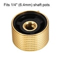 thumbnail image 3 of Unique Bargains Potentiometer Knob Aluminum Rotary Knob 0.98" x 0.61" Volume Control Knob Gold Tone, 3 of 3