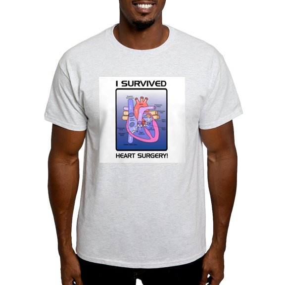 CafePress - I Survived Heart Surgery! 2 Light T Shirt - Men's Classic Graphic T-Shirt