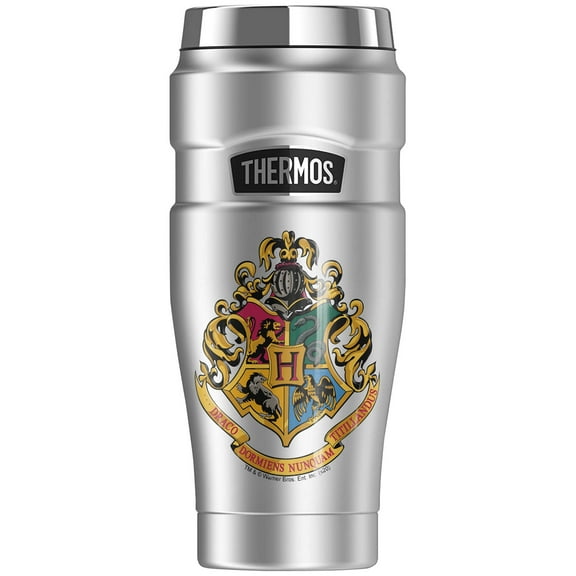 Harry Potter Hogwarts School Crest, THERMOS STAINLESS KING Stainless Steel Travel Tumbler, Vacuum insulated & Double Wall, 16oz