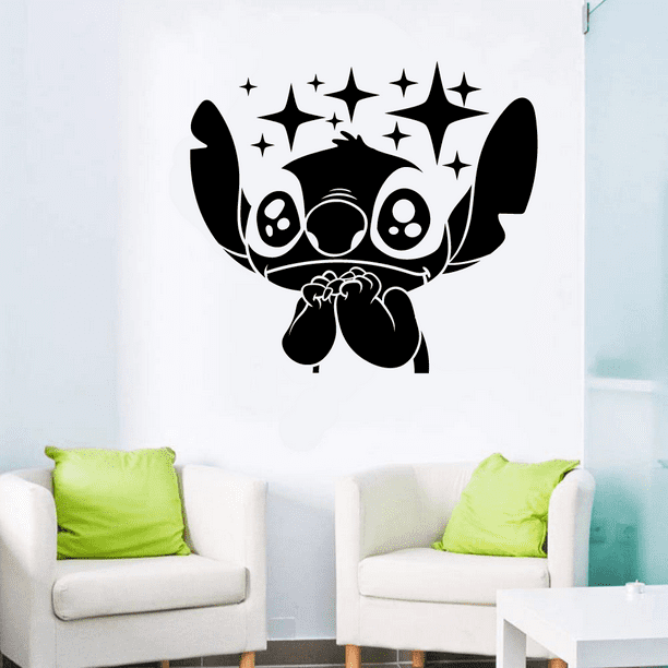 Adorable Face Cute Stitch Happy Silhouette Shining Shine Wall Art Decal Sticker Vinyl Home Decor Room Living Bedroom Decoration Size 24x40 Inch Com - Vinyl Home Decor Sticker Adorable Face Cute Stitch Happy Silhouette Shining Shine Wall Art Decal Sticker Vinyl Home Decor Room Living Bedroom Decoration Size 24x40 Inch Com - Vinyl Home Decor Sticker