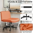 thumbnail image 7 of Vitesse Twill Fabric Indoor 360° Swivel Angle and Adjustable Height Criss Cross Desk Chair, BRW, 7 of 7