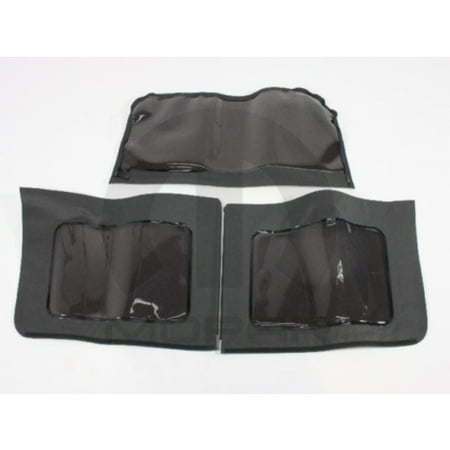 - Mopar 82213831 Soft Top Window Kit Jeep Wrangler Four Door Black Standard Fabric