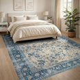 thumbnail image 3 of ODIKA 8'x10' Washable Area Rug Durable, Non-Slip Beige Vintage Distressed Botanical Field Traditional Bathroom for Living Room, Under Sectional, Family, 3 of 7