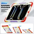 thumbnail image 4 of Junayo for iPad Pro 13 inch Case 2024 M4 Heavy Duty Shockproof Protective Case with Screen Protector Stand and Hand Strap Shoulder Strap Beige Series, 4 of 8