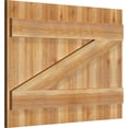 thumbnail image 2 of 32 1/4"W X 23"H Timbercraft Six 5 3/8" Boards Joined Board-N-Batten Shutters W/Z-Bar, Rough Sawn Western Red Cedar (Per Pair), 2 of 13