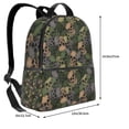 thumbnail image 4 of Zufioo Camouflage Skulls Print Fashion Large Capacity Backpack, Zippered Multi-compartment Travel Work Campus Lightweight Backpack, Unisex, 4 of 5