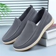 thumbnail image 2 of NOKIO Men's Knit L𝗈afers Laceless S𝗅ip On Flat Mules Shoes Fashion So𝗅id Color Sport Shoes Lightweight Breathable Casual Sneakers Wide Width Closed Toe Walking Shoes, 2 of 9