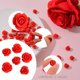 thumbnail image 3 of 80 dijes de rosas rojas talladas en cinabrio, ideales para la creación de bisutería, collares, pulseras y pendientes., 3 of 7
